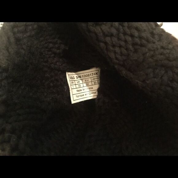 UGG Australia Kids Lined Cambridge Black 1008174K - Picture 6 of 7